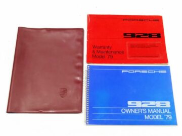 1979 porsche 928 owners manual warranty maintenance booklet jacket cover pouch