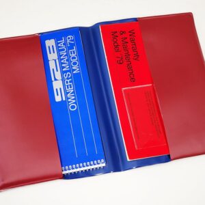 1979 porsche 928 owners manual warranty maintenance booklet maroon-blue jacket cover, concours presentation level kit
