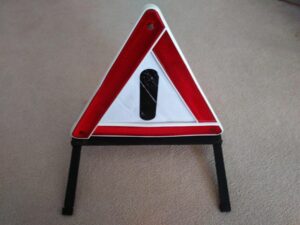 vintage porsche roadside warndreieck warning hazard triangle