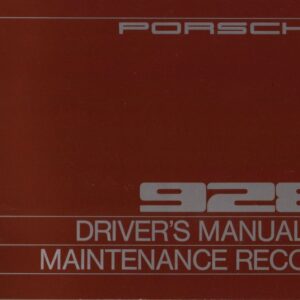 78 porsche 928 owners drivers manual wkd467620