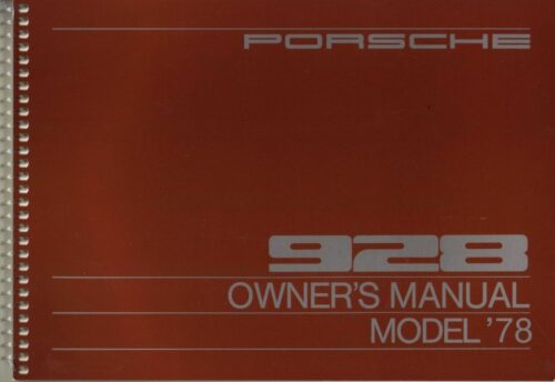 78 porsche 928 owners manual wkd467621