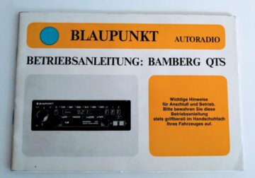 porsche blaupunkt bamberg qts radio manual bedienungsanleitung german