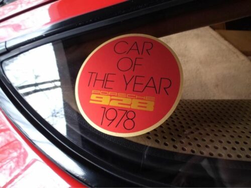 porsche 928 1978 car of the year reproduction sticker decal english