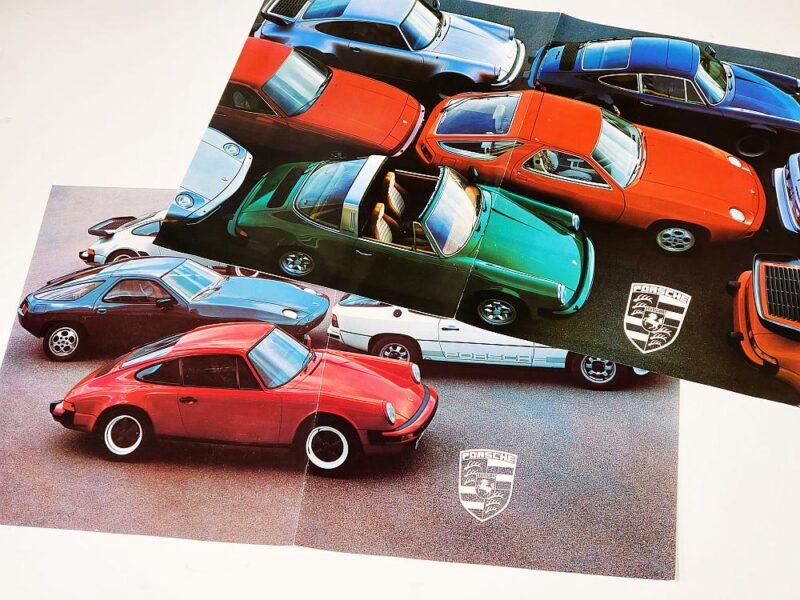 Porsche 928 dealer brochure set, 77-79
