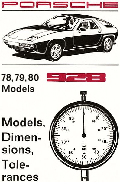 78 79 porsche 928 model dimensions tolerances technical specification booklet