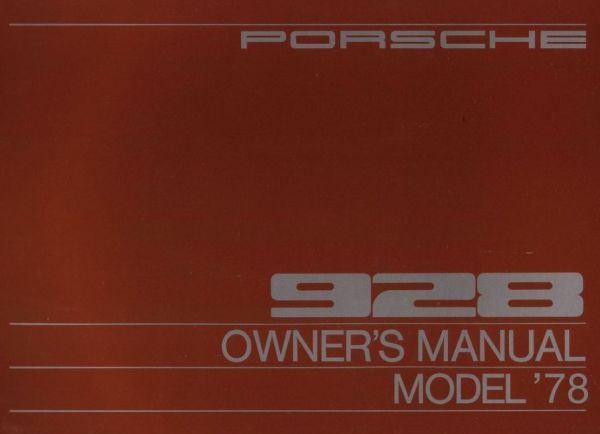 porsche 928 owners manual 1978 us english
