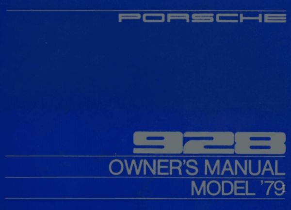 porsche 928 owners manual 1979 us english