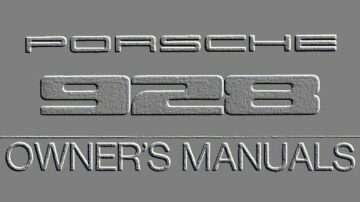porsche 928 owners manuals