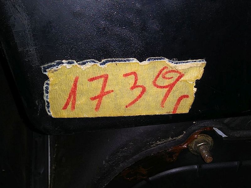 porsche 928 production number marking sticker