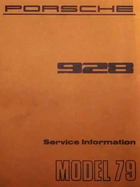 porsche 928 service information manual 1979