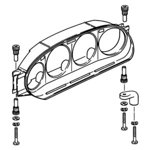 porsche 928 gauge cluster installation mounting hardware instrument panel dash pod binnacle diagram