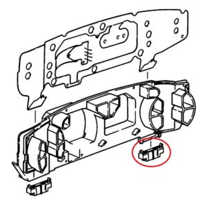 78 79 80 81 porsche 928 Instrument panel plastic connector guide clip gauge cluster 92864197700 928-641-977-00