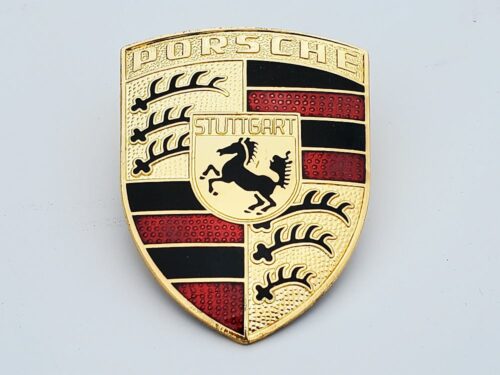 porsche red bar crest hood badge emblem REU reuter NOS 90155921020