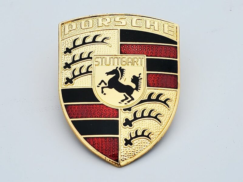 Porsche crest hood emblem, NEW, 90155921020