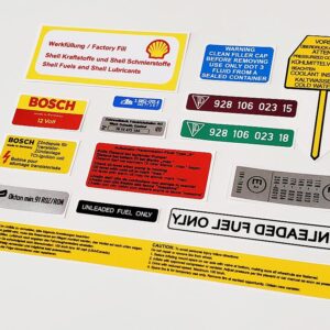 78 79 porsche 928 vinyl sticker decal shell bosch reproduction replica 91170100100 91100654100 92800651101 92860250300 92834701501 92810602315 92835502304 93000655100 211000258a 411000263 92836203002