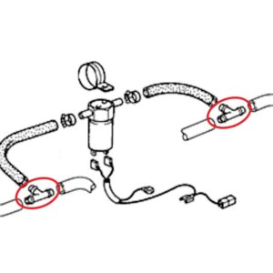 porsche-928-parts (837) porsche 928 tee reducer connector hose fitting ac air condition idle bleed solenoid valve 99913701440 92860621501 norma trs18-10-18