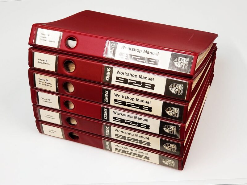 928 Workshop Service Manuals, Volume 1-6, 78-86