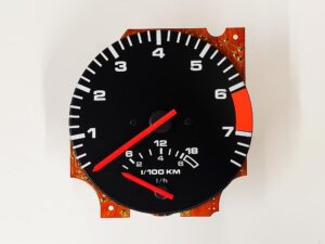 82 83 84 porsche 928 tachometer rpm gauge metric kilometer litre consumption indicator 92864196504