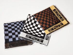 porsche 928 blue white brown black pascha pasha op optical art checkboard chessboard scarf silk swiss weill paris
