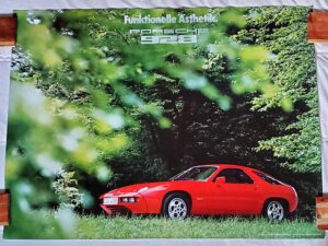 1978 porsche 928 poster functional aesthetics funktionelle asthetik artwork enwurf erich strenger werbeagentur germany