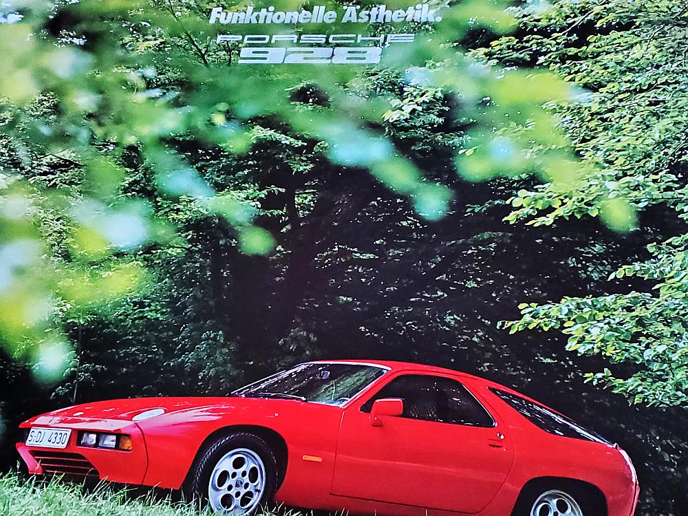 1978 porsche 928 poster functional aesthetics funktionelle asthetik artwork enwurf erich strenger werbeagentur germany