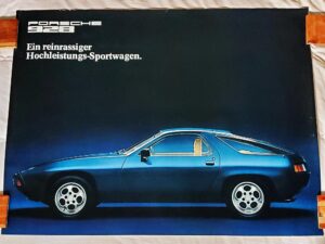 1977 porsche 928 poster purebred high performance sports car