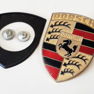 porsche red bar crest hood badge emblem AR 90155921020