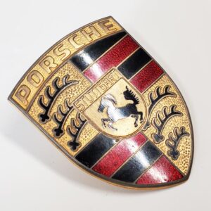 porsche red bar crest hood badge emblem AR 90155921020