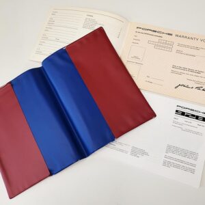 1979 porsche 928 owners manual warranty maintenance booklet maroon-blue jacket cover, concours presentation level kit